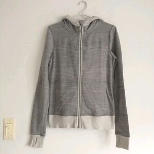 Lululemon Bliss Break Hoodie Jacket Womens 4?Gray Zip Running Athleisure 17x23"